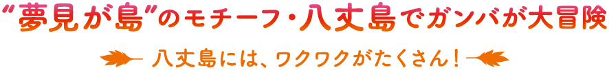 夢見が島”のモチーフ・八丈島でガンバが大冒険　八丈島には、ワクワクがたくさん！